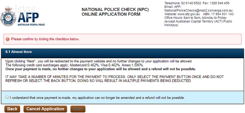 澳洲无犯罪记录