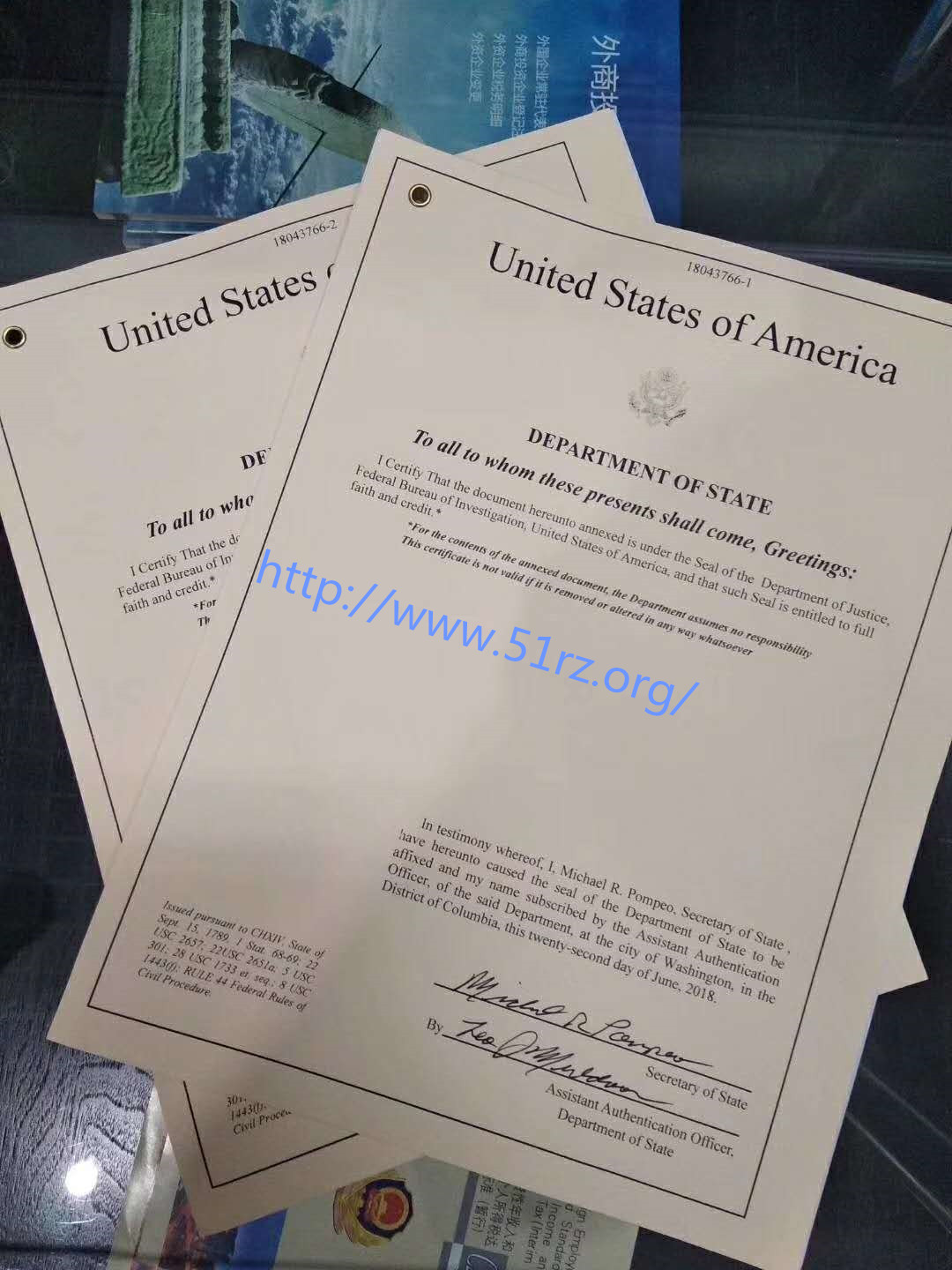 美国同一人公证认证